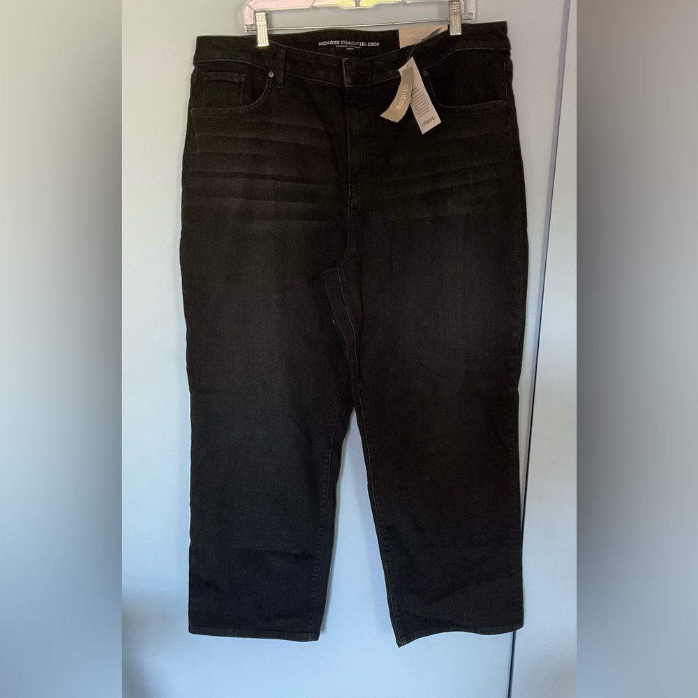 Chico's Charcoal Wash Crop Jeans